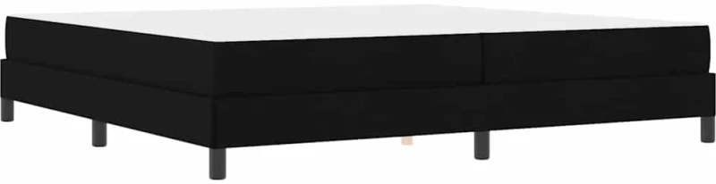 vidaXL Κρεβάτι με ελατήρια με στρώμα Μαύρο 200 x 200 cm ύφασμα