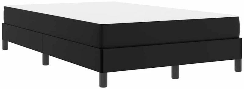 vidaXL Κρεβάτι με στρώμα Μαύρο 120 x 200 cm Τεχνητό δέρμα