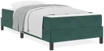 vidaXL Κρεβάτι box spring με στρώμα Σκούρο Πράσινο 90 x 200 cm Βελούδο