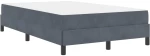 vidaXL Κρεβάτι box spring με στρώμα Σκούρο Γκρι 120 x 200 cm Βελούδο