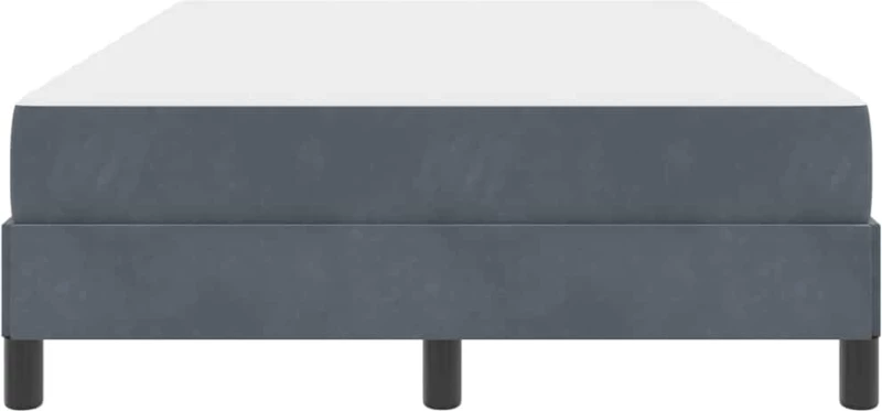 vidaXL Κρεβάτι box spring με στρώμα Σκούρο Γκρι 120 x 200 cm Βελούδο