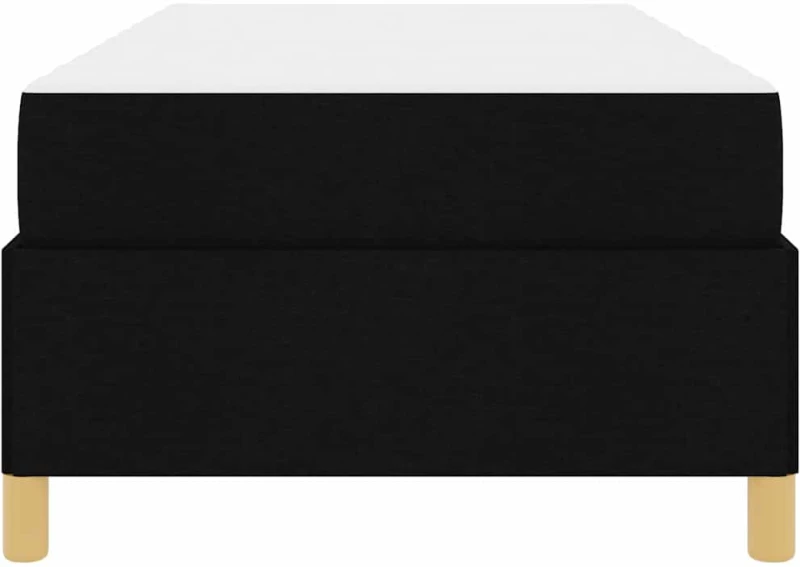 vidaXL Κρεβάτι με ελατήρια Μαύρο και Λευκό 90 x 190 cm ύφασμα