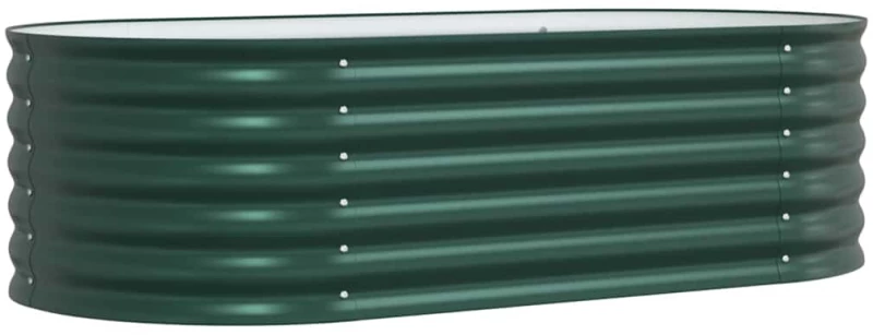 vidaXL Υπερυψωμένη Ζαρντινιέρα Πράσινο 160 x 80 x 44 cm Ατσάλι