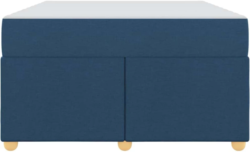 vidaXL Σκελετός Κρεβατιού με στρώμα Μπλε 120 x 190 cm ύφασμα