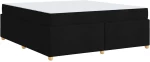 vidaXL Σκελετός Κρεβατιού με στρώμα Μαύρο 180 x 200 cm ύφασμα