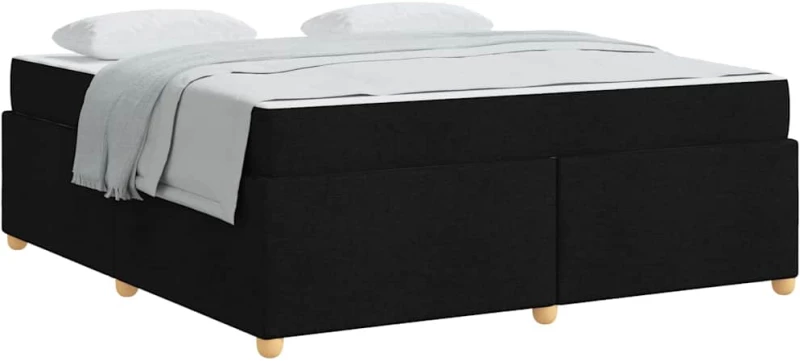 vidaXL Σκελετός Κρεβατιού με στρώμα Μαύρο 180 x 200 cm ύφασμα
