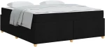 vidaXL Σκελετός Κρεβατιού με στρώμα Μαύρο 180 x 200 cm ύφασμα