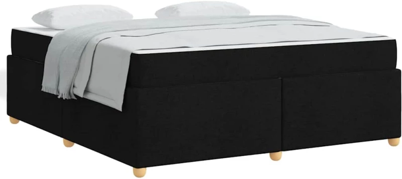 vidaXL Σκελετός Κρεβατιού με στρώμα Μαύρο 180 x 200 cm ύφασμα