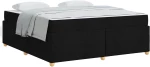 vidaXL Σκελετός Κρεβατιού με στρώμα Μαύρο 180 x 200 cm ύφασμα