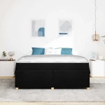 vidaXL Σκελετός Κρεβατιού με στρώμα Μαύρο 180 x 200 cm ύφασμα
