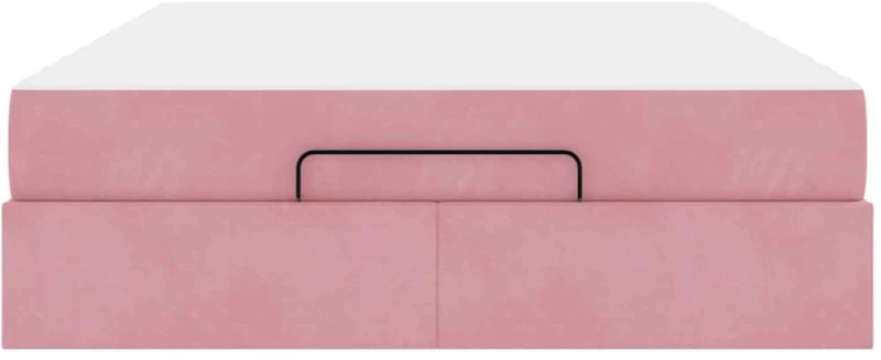 vidaXL Σκελετός Κρεβατιού Ροζ 160 x 200 cm Βελούδο