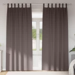 vidaXL Κουρτίνες 2 pcs Σκούρο καφέ Σκούρο καφέ Πολυεστέρας