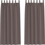 vidaXL Κουρτίνες 2 pcs Σκούρο καφέ Σκούρο καφέ Πολυεστέρας