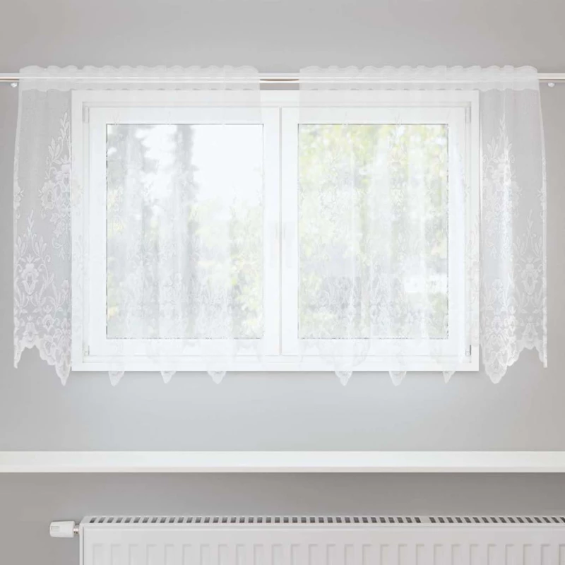vidaXL Κουρτίνες με κουρτίνες Λευκό 150 x 80 cm Πολυεστέρας