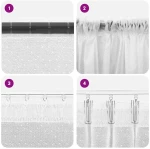 vidaXL Κουρτίνες με κουρτίνες Λευκό 150 x 80 cm Πολυεστέρας