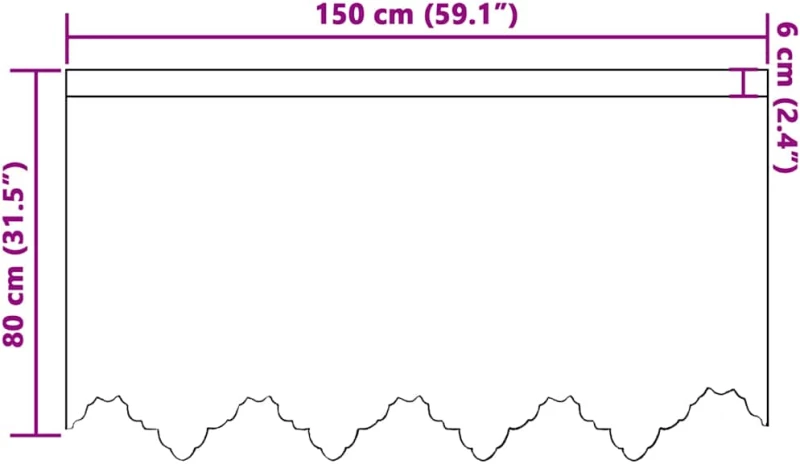 vidaXL Κουρτίνες με κουρτίνες Λευκό 150 x 80 cm Πολυεστέρας