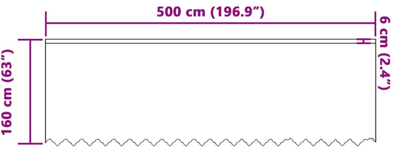 vidaXL Κουρτίνες με κουρτίνες Λευκό 500 x 160 cm Πολυεστέρας