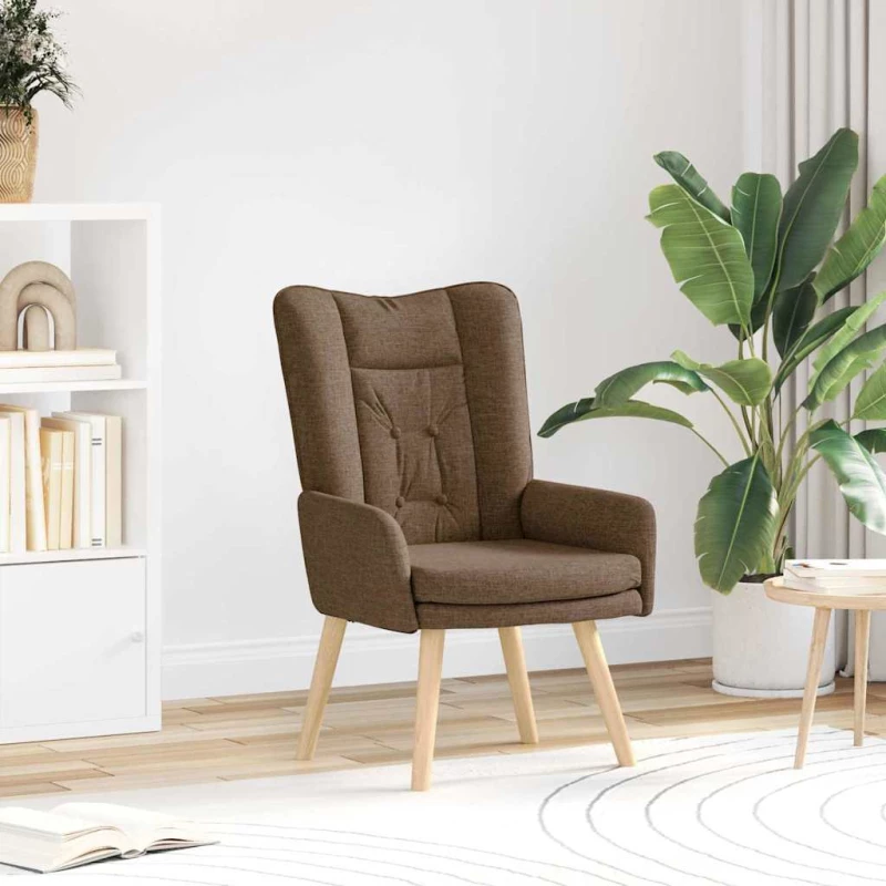 vidaXL Χαλαρωτική Πολυθρόνα Καφέ 63 x 67 x 94 εκ. ύφασμα