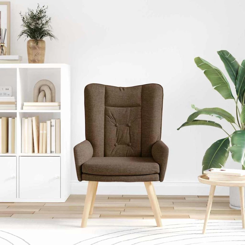 vidaXL Χαλαρωτική Πολυθρόνα Καφέ 63 x 67 x 94 εκ. ύφασμα