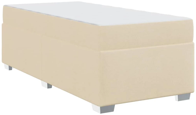 vidaXL Σκελετός Κρεβατιού Κρεμ 90 x 200 cm ύφασμα