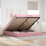 vidaXL Σκελετός Κρεβατιού Ροζ 180 x 200 cm Βελούδο
