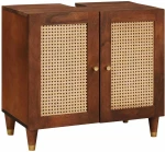 Έπιπλα μπάνιου με συρτάρι 2 pcs 62 x 33 x 58 εκ. Στερεό ξύλο μάνγκο