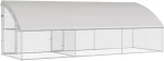 vidaXL Κλουβί για κότες Ασημί 600 x 200 x 198.5 εκ