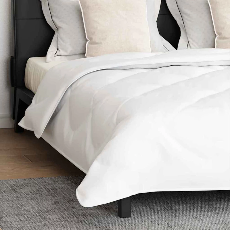 vidaXL Πάπλωμα με μαξιλάρι 3 pcs Λευκό 200 x 220 cm Μικροΐνες
