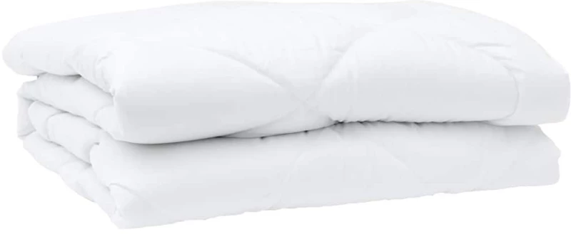 vidaXL Παπλωμα με Μαξιλάρια Argyle 3 pcs Λευκό 200 x 200 cm Μικροΐνες