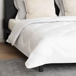 vidaXL Παπλωμα με Μαξιλάρια Argyle 3 pcs Λευκό 200 x 200 cm Μικροΐνες