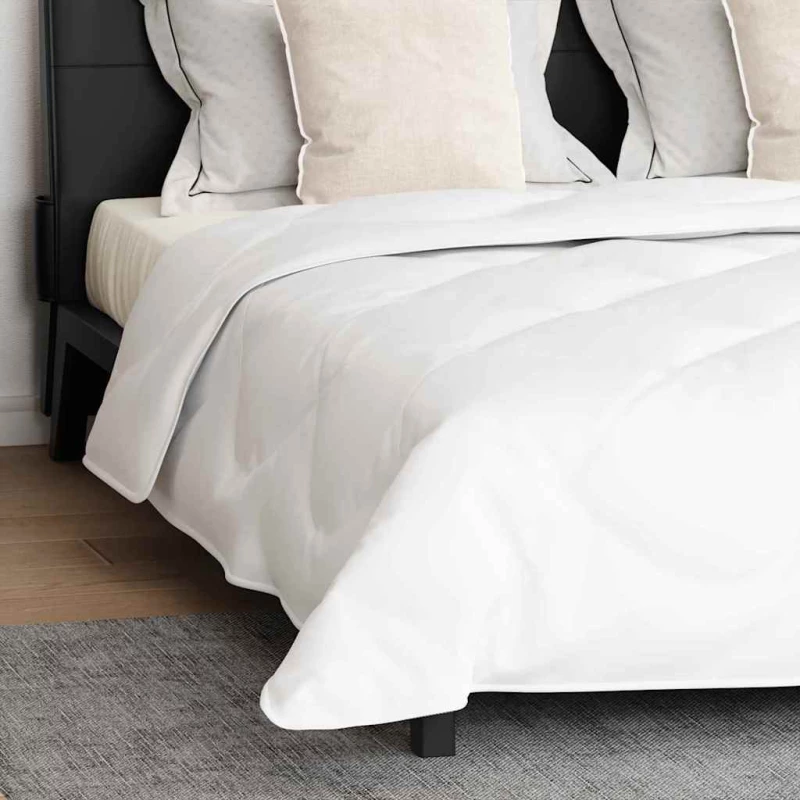 vidaXL Παπλωμα με Μαξιλάρια Argyle 3 pcs Λευκό 200 x 200 cm Μικροΐνες