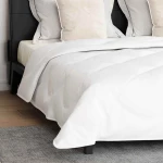 vidaXL Παπλωμα με Μαξιλάρια Argyle 3 pcs Λευκό 200 x 200 cm Μικροΐνες