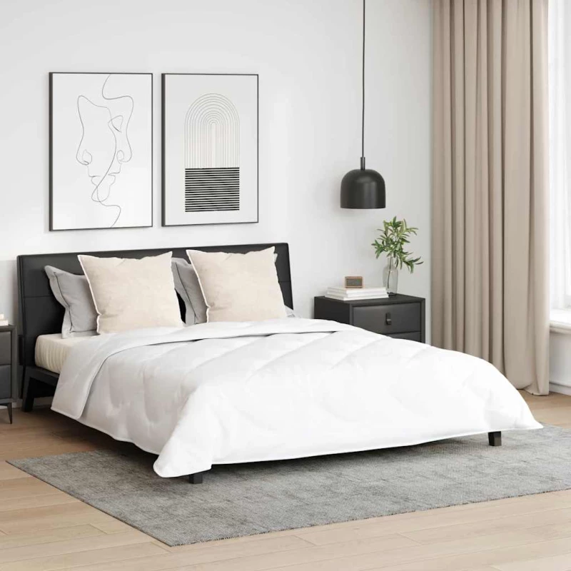 vidaXL Παπλωμα με Μαξιλάρια Argyle 3 pcs Λευκό 260 x 220 εκ. Μικροΐνες