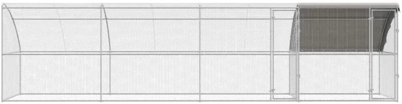 vidaXL Κλουβί για κότες Ασημί 800 x 200 x 198.5 εκ