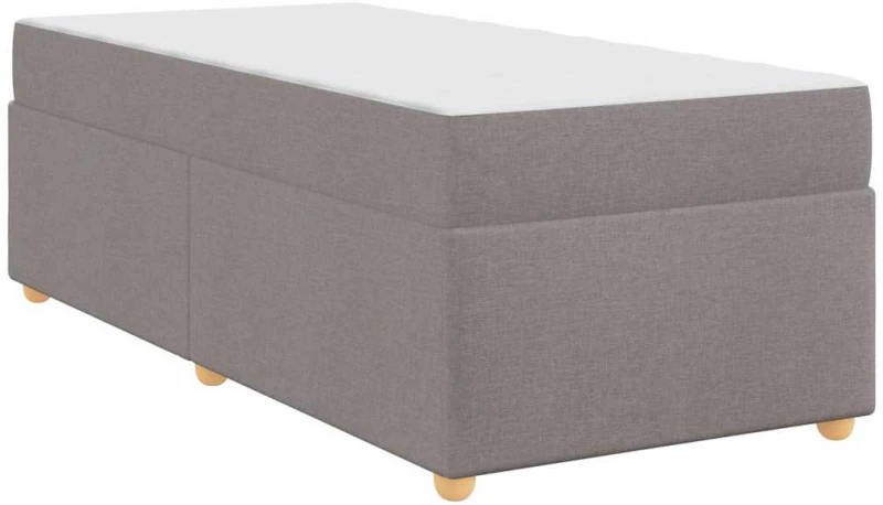 vidaXL Σκελετός Κρεβατιού με στρώμα Taupe 100 x 200 cm ύφασμα