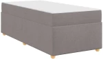 vidaXL Σκελετός Κρεβατιού με στρώμα Taupe 100 x 200 cm ύφασμα