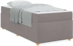 vidaXL Σκελετός Κρεβατιού με στρώμα Taupe 100 x 200 cm ύφασμα