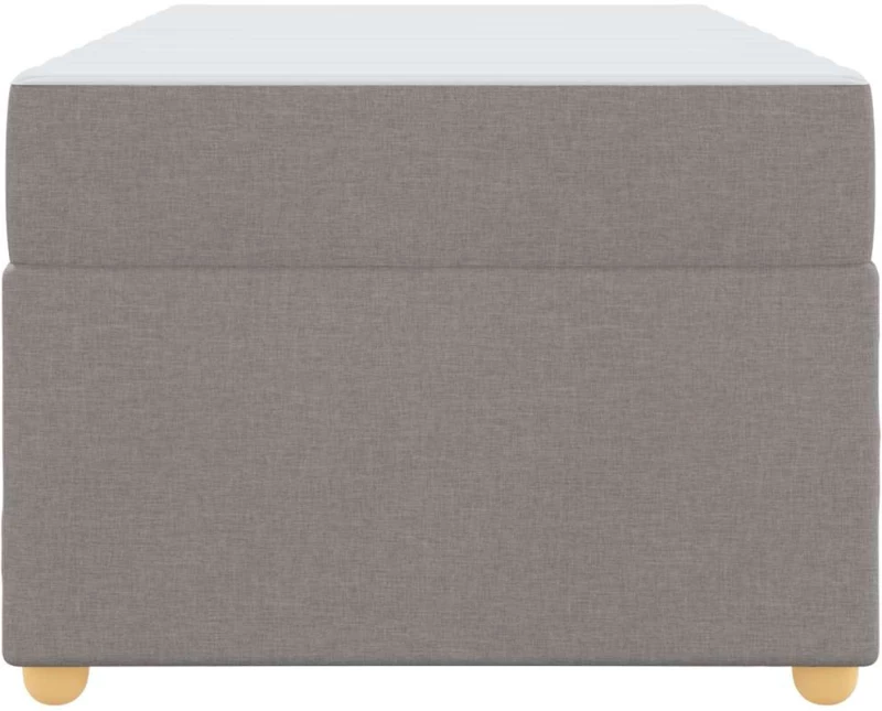 vidaXL Σκελετός Κρεβατιού με στρώμα Taupe 100 x 200 cm ύφασμα