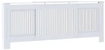 vidaXL Κάλυμμα καλοριφέρ 2 pcs Λευκό 112x19x81.5cm Συνθετικόξύλο