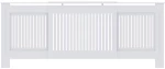 vidaXL Κάλυμμα καλοριφέρ 2 pcs Λευκό 112x19x81.5cm Συνθετικόξύλο