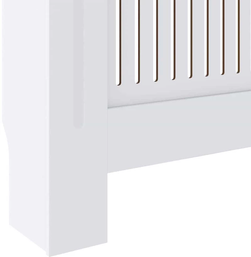vidaXL Κάλυμμα καλοριφέρ 2 pcs Λευκό 112x19x81.5cm Συνθετικόξύλο