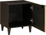 vidaXL Κομοδίνο 2 pcs Μαύρο και Χρυσό 40 x 33.5 x 46 εκ