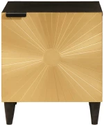 vidaXL Κομοδίνο 2 pcs Μαύρο και Χρυσό 40 x 33.5 x 46 εκ