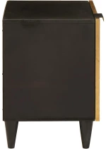 vidaXL Κομοδίνο 2 pcs Μαύρο και Χρυσό 40 x 33.5 x 46 εκ
