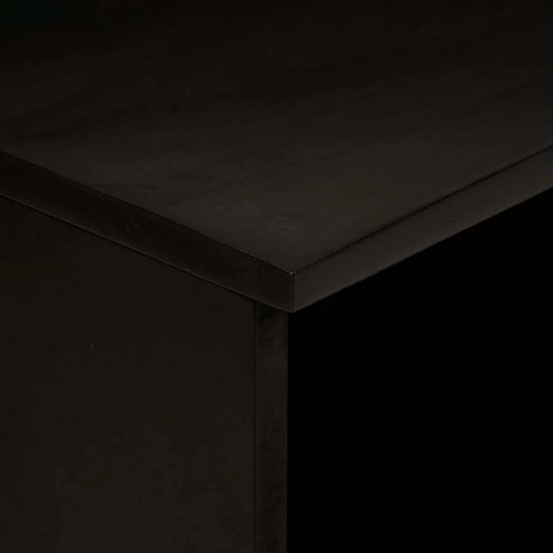 vidaXL Κομοδίνο με συρτάρι 2 pcs Μαύρο και Χρυσό 40 x 33 x 46 εκ.