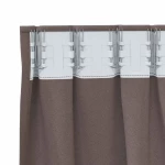 vidaXL Κουρτίνες 2 pcs Σκούρο καφέ Σκούρο καφέ Πολυεστέρας