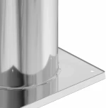 vidaXL Επέκταση Κεφαλής Καμινάδας Ασημί 26 x 26 x 50 εκ.