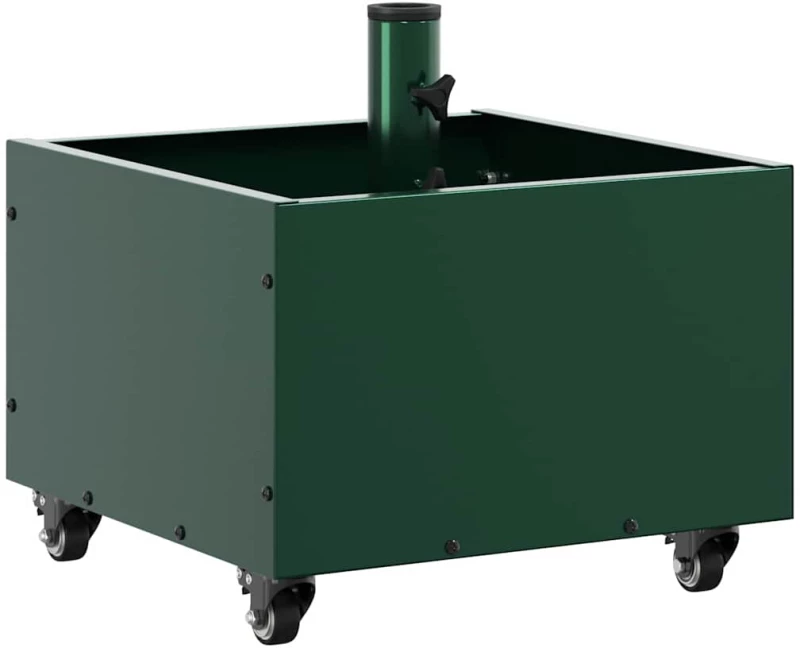 vidaXL Βάση Παρασόλ με Γλάστρα Πράσινο 45 x 45 x 45 cm Ατσάλι