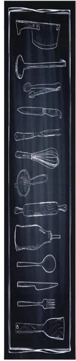 vidaXL Χαλί Κουζίνας Toile Μαύρο 300 x 60 εκ Βελούδο