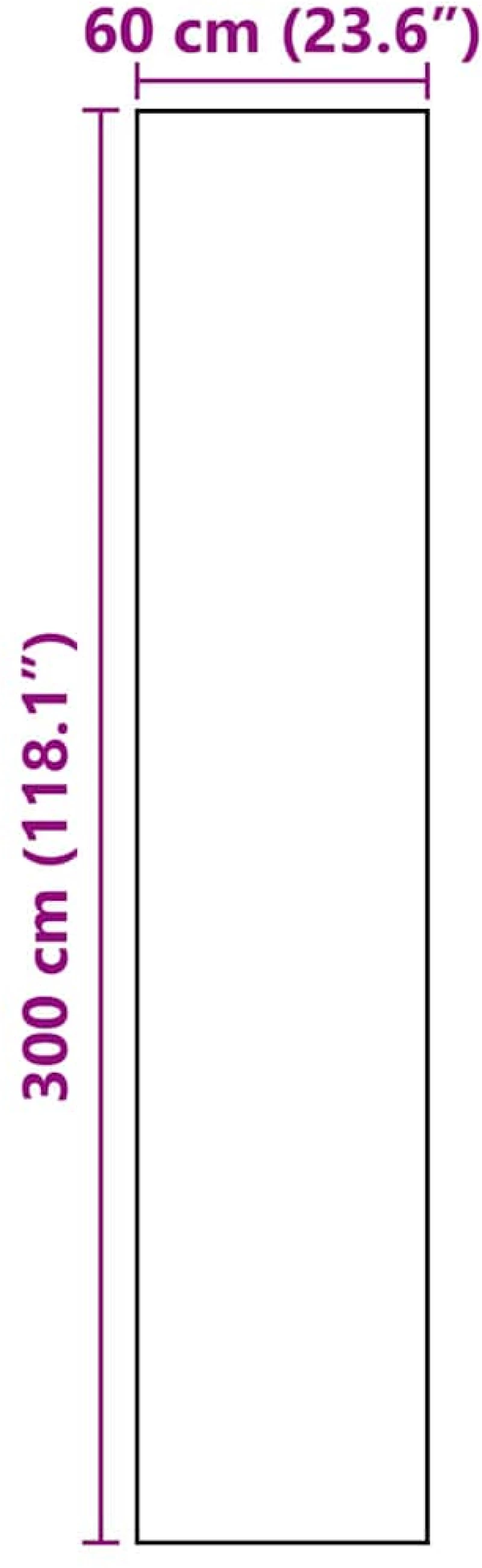 vidaXL Χαλί Κουζίνας Toile Μαύρο 300 x 60 εκ Βελούδο